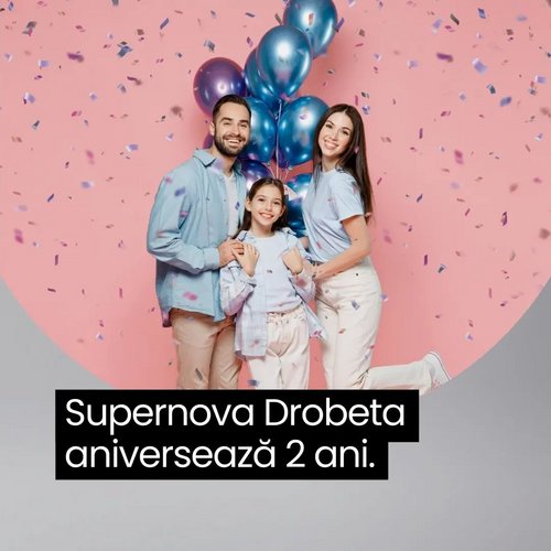 🎉 Supernova Drobeta aniversează 2 ani🎉
😍Pe 1 septembrie, pregătește-te pentru o zi plină de magie și distracție. De la...